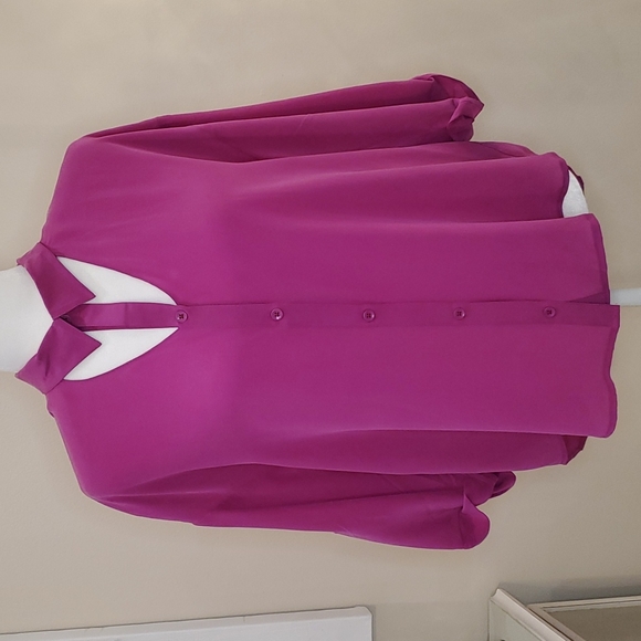 Anthropologie Tops - 🎉HP🎉 Anthropologie Maeve 💘NWT💘 Medium Magenta 100% Silk Top!💘💜💘💜💘💜